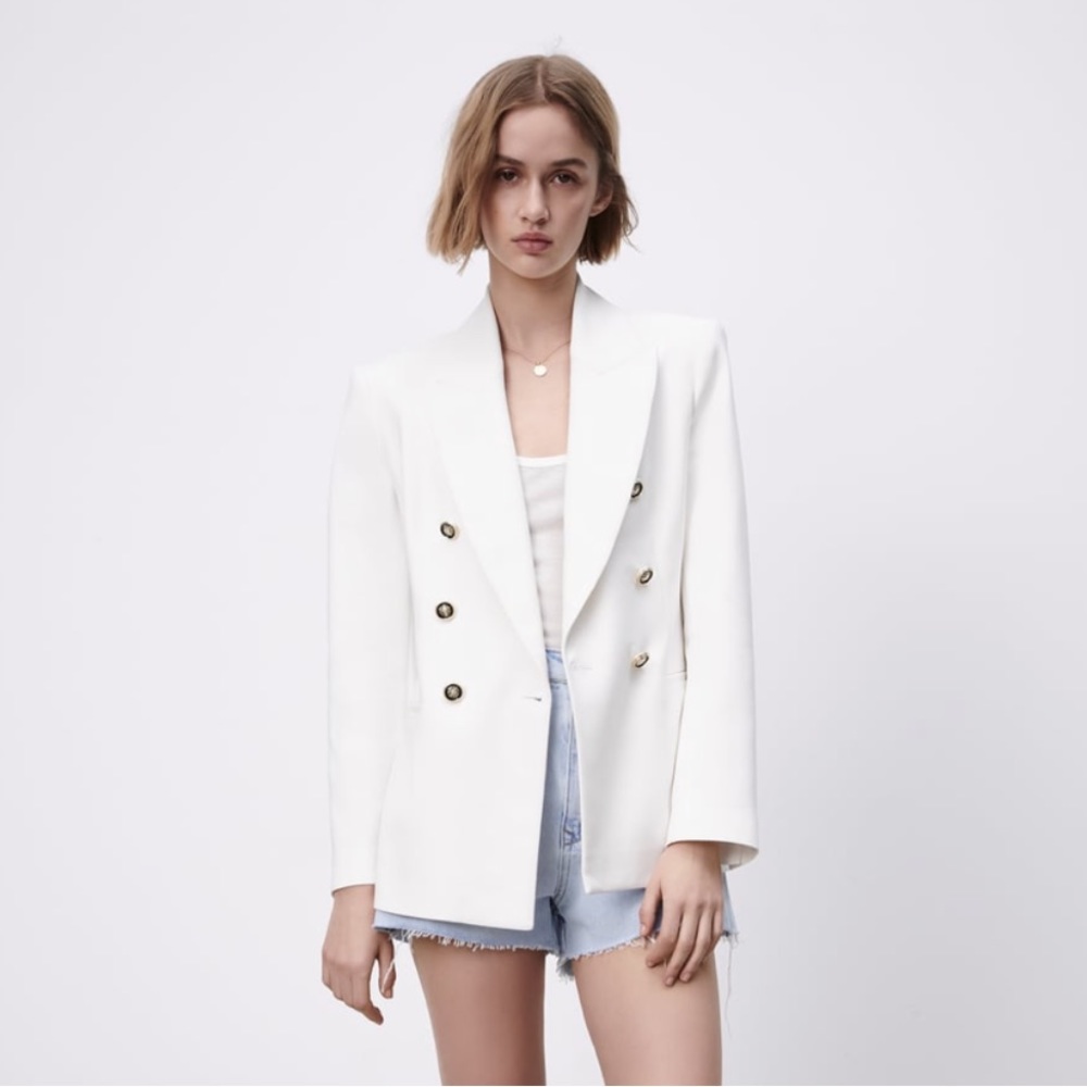 Oyster White Zara Blazer